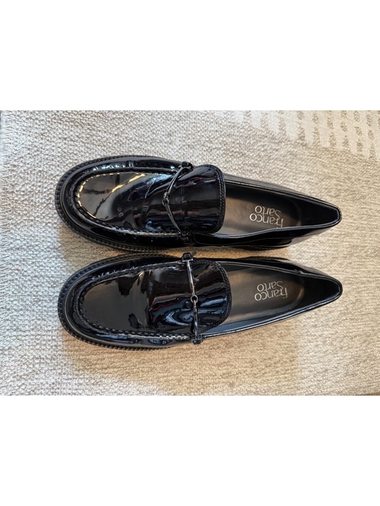 Franco Sarto Shoes - Franco Sarto Women's Black Patent Leather Loafers Size 8W